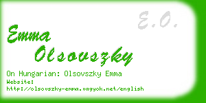 emma olsovszky business card